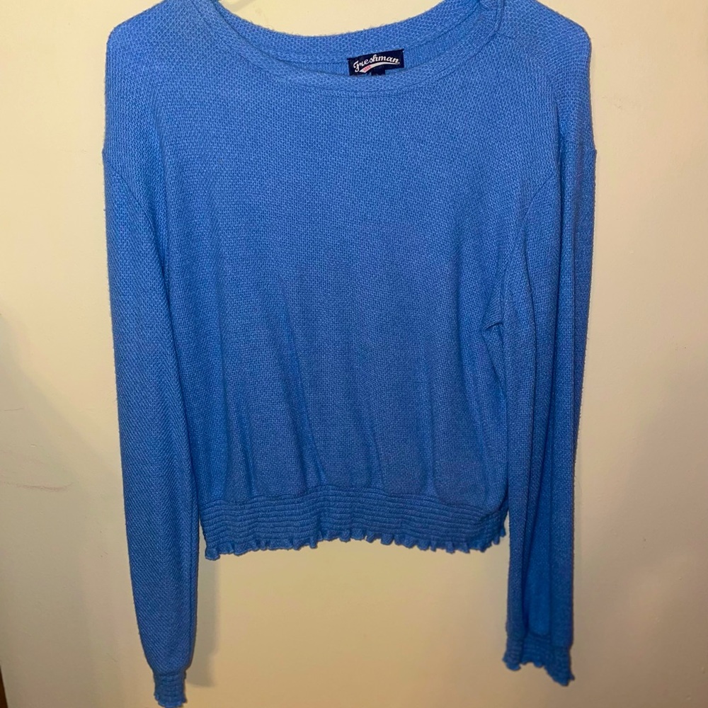 Women’s Blue Freshman Sweater Large EUC